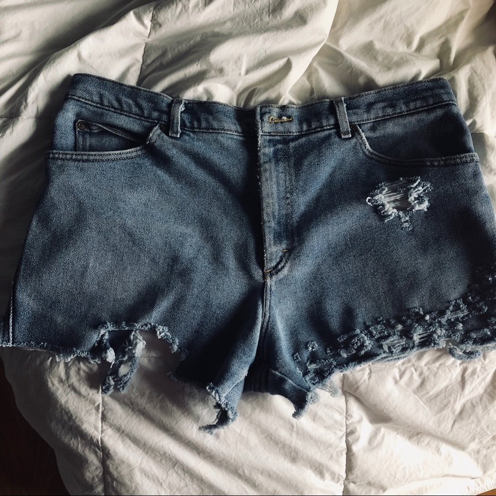 Lee hand-made distressed shorts